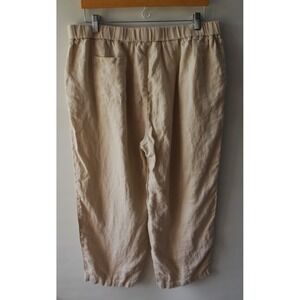 Quince 100% European Linen Cropped Pants Women's XL Pull‑On w/ Pockets – Used
